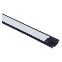 AP44M Canal de aluminio rectangular Paquete de 10 Tiras de luces LED Cubiertas de extremos