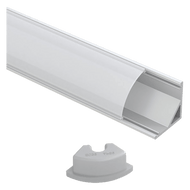 AP59 8 ft Aluminum Channel Corner Mount .63″ (W)  x .73″ (H) for LED Strip Lights | 10 Pack - Silver