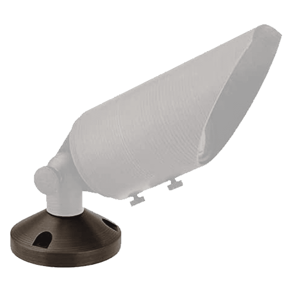 BP1 Brass Surface Mount Round Bracket for Landscape Lighting Fixture.