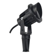 CD75 7W 12V Low Voltage LED Directional Outdoor Landscape Aluminum Spotlight Narrow Beam - Black / 3000K Warm White