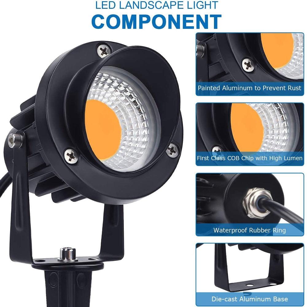 CD75 7W Low Voltage LED Directional Ground Landscape Spotlight Narrow Beam.