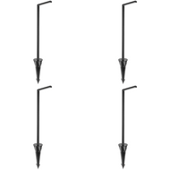 Bolardo rectangular LED de aluminio de baja tensión CDPA57 - Negro / 4 Pack