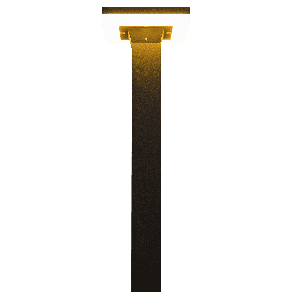 CDPA63 12W Bollard Pathway Lighting LED Square Top Modern Low Voltage - Kings Outdoor Lighting