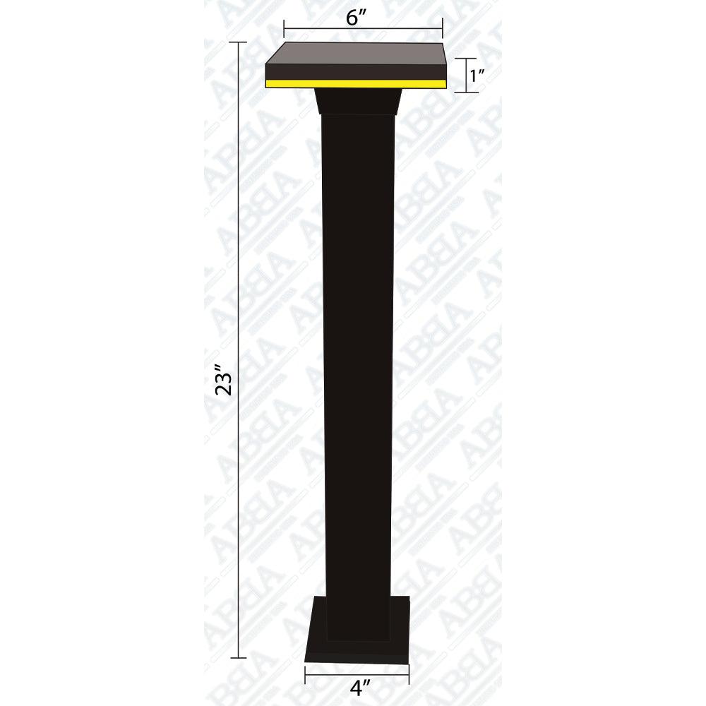 CDPA63 12W Bollard Pathway Lighting LED Square Top Modern Low Voltage.