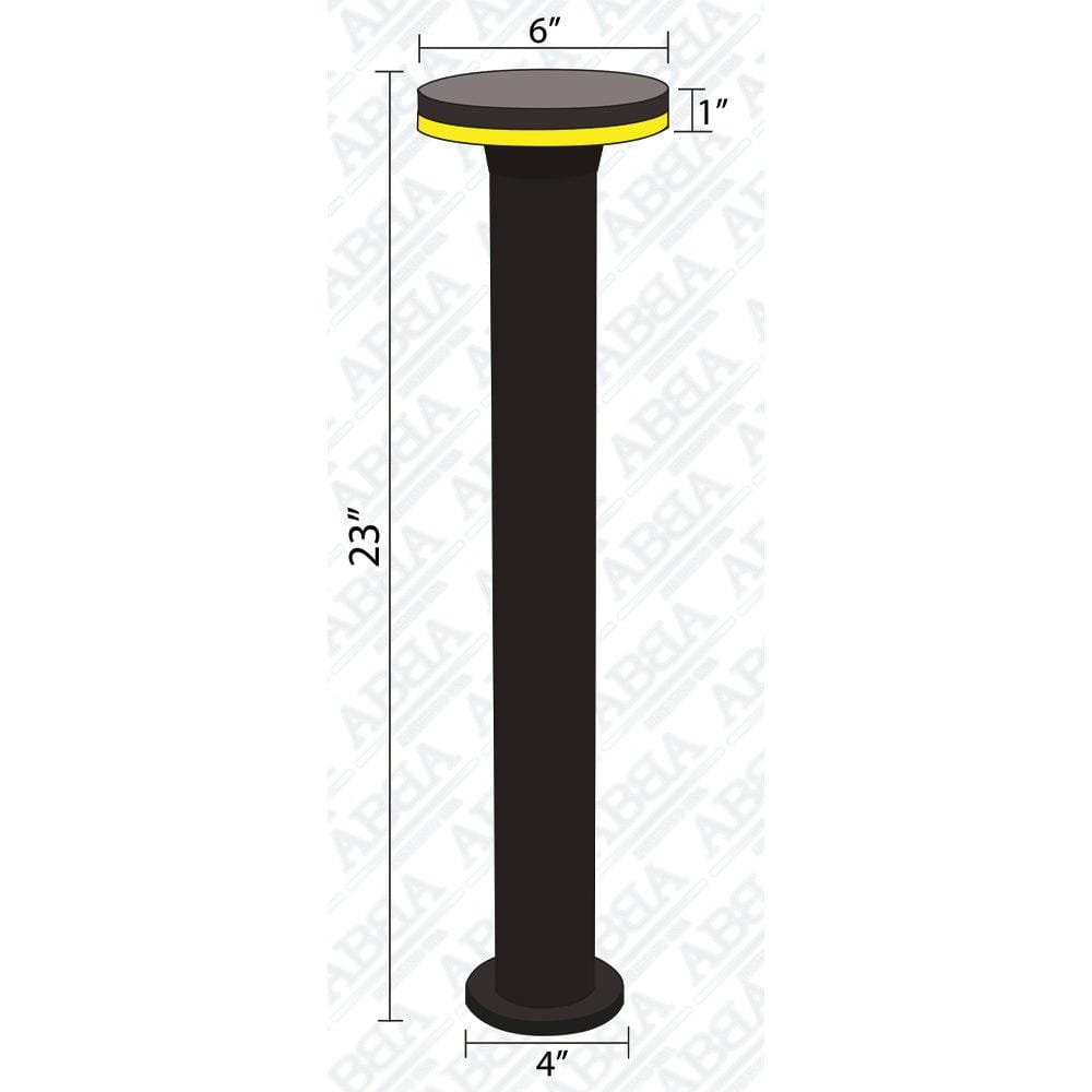 CDPA64 12W Bollard Pathway Lighting LED Circle Top Modern Low Voltage.