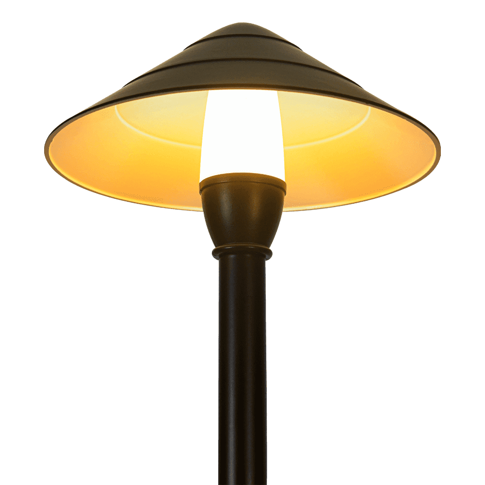 CDPA65 3W 12V Mushroom LED Path Light Beaded Swivel Hat Landscape Fixture - Kings Outdoor Lighting