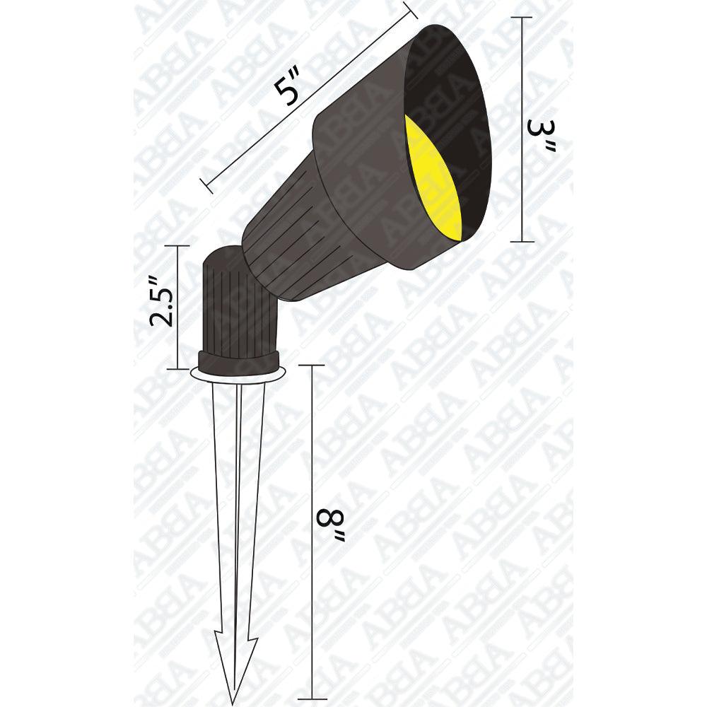 DL02 Low Voltage Waterproof LED Spotlight Directional Monopoint Lighting.