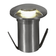 DM53 3W COB 12V Low Voltage LED Monodirectional Stainless Steel Waterproof In-Ground Landscape Well Light - Stainless Steel / 3000K Warm White