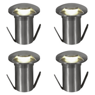 DM53 3W COB LED monodireccional de acero inoxidable a prueba de agua en el suelo Luz de pozo de paisaje - 3000K blanco cálido / Negro / 3000K