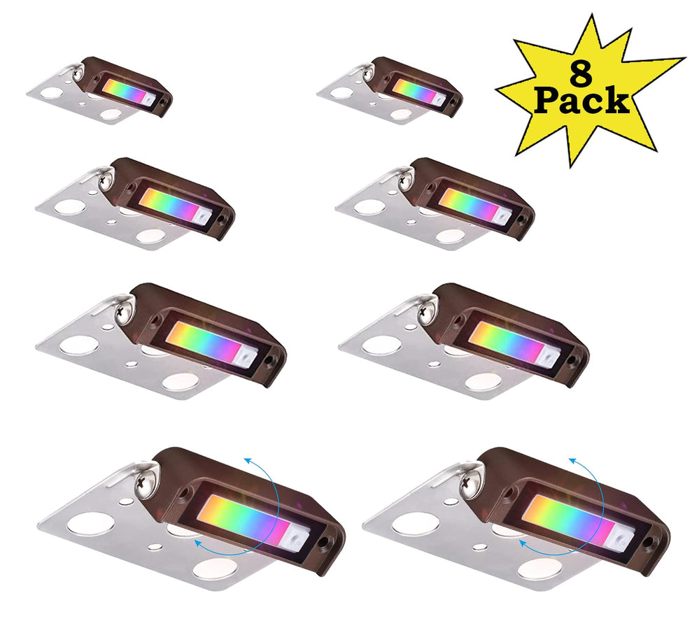 ALSR03 8-Pack RGB LED Landscape Spot Lights Package, 12W Low