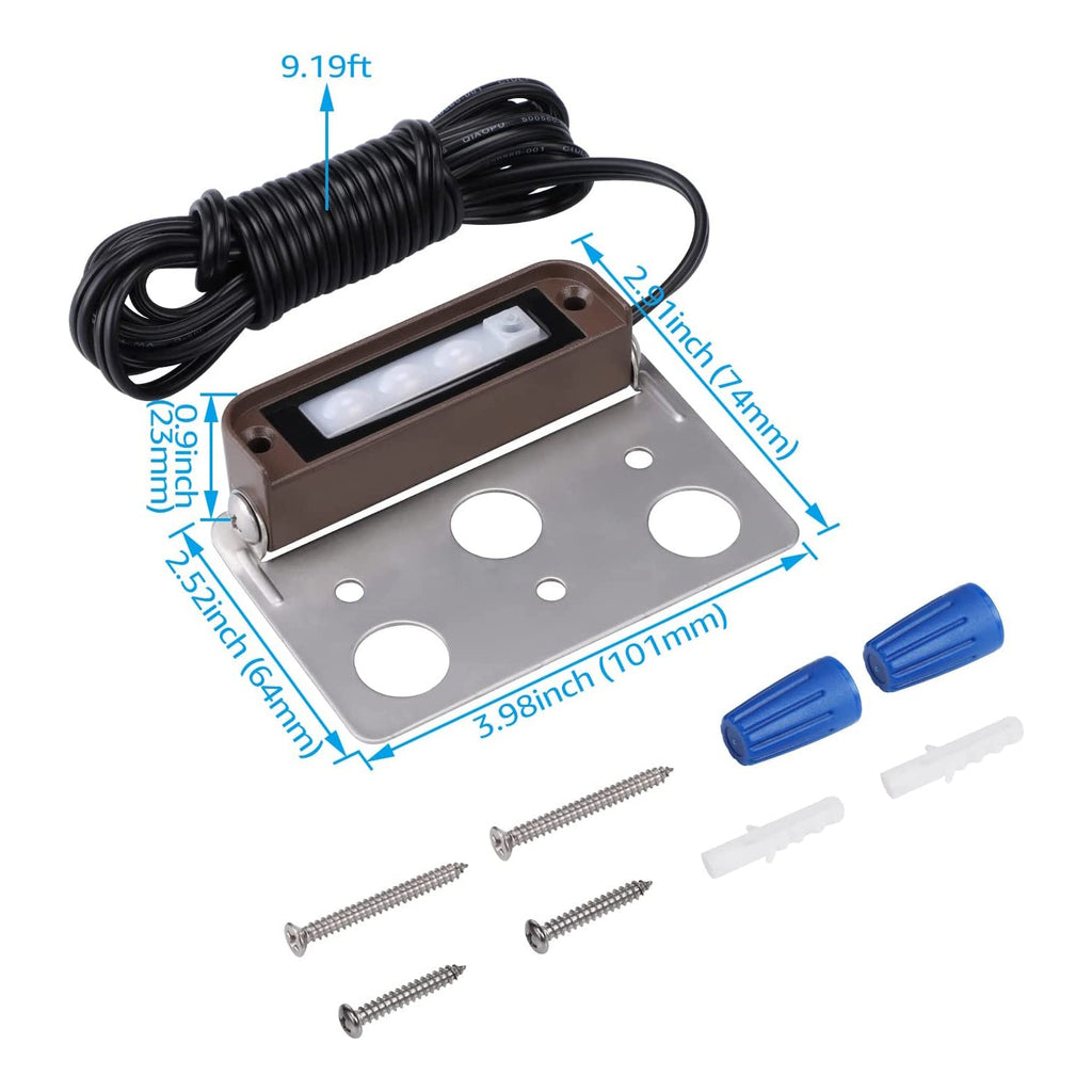 ELA04 8-Pack 4 Inch 1W RGB LED Retaining Wall Lights, Hardscape Color Changing 12V Low Voltage Landscape Lights