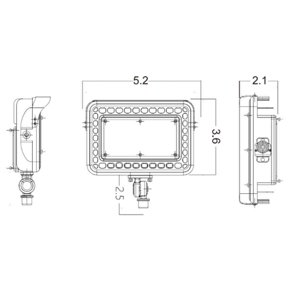 FLA20 Aluminum 20W Outdoor LED Low Voltage Landscape Lighting Flood Light.