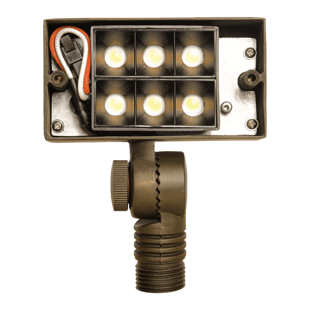 FPB02 Cast Brass Flood Light | 2W-7W Integrated Low Voltage Landscape Light - Sun Bright Lighting