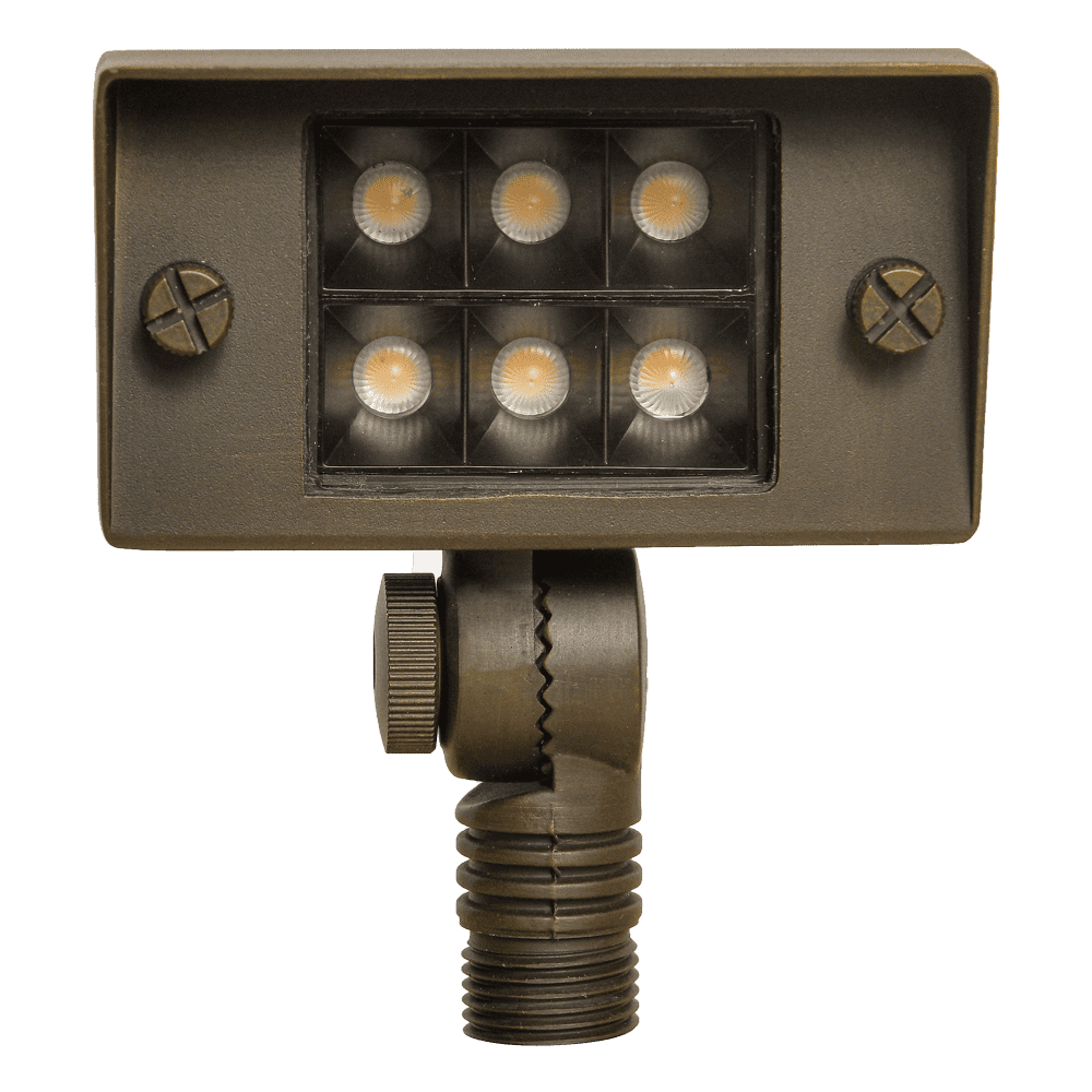 FPB02 Cast Brass Flood Light | 2W-7W Integrated Low Voltage Landscape Light - Sun Bright Lighting