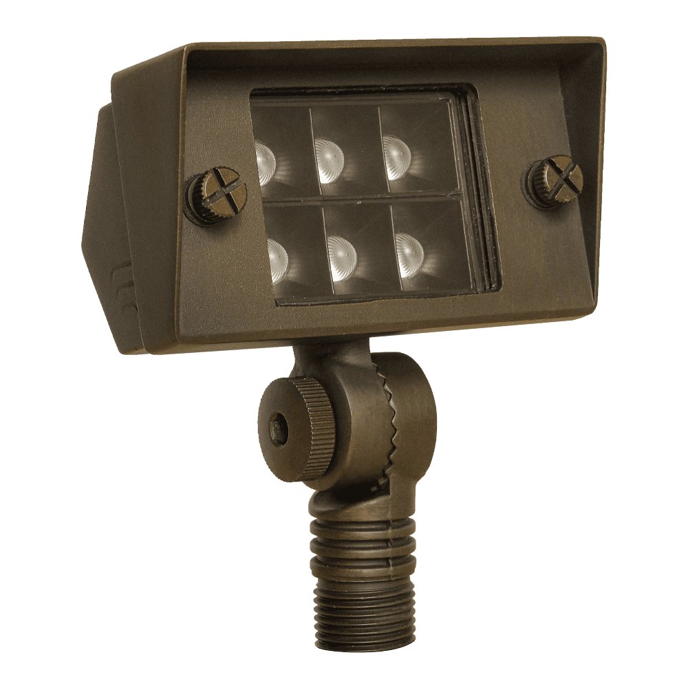 FPB02 Cast Brass Flood Light | 2W-7W Integrated Low Voltage Landscape Light - Sun Bright Lighting