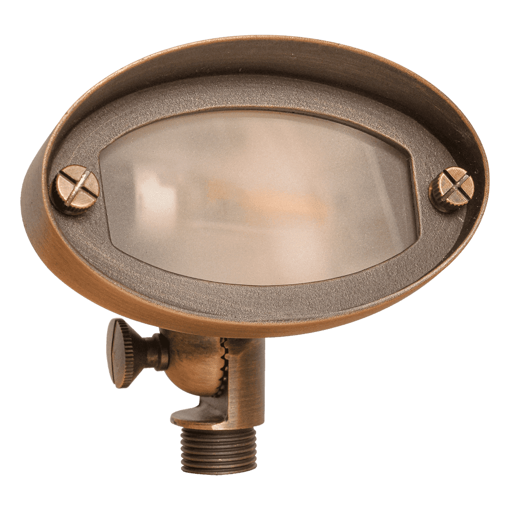 FPB03 Brass Oval LED Directional Flood Light Adjustable Lighting - Kings Outdoor Lighting