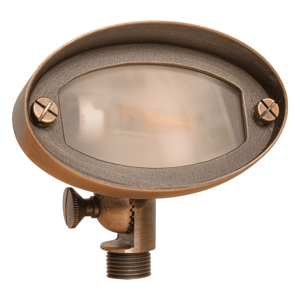 FPB03 Brass Oval LED Directional Flood Light Adjustable Lighting - Kings Outdoor Lighting