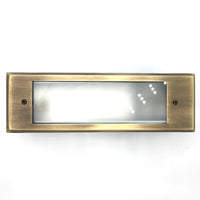 Tulay Cast Brass Step Light Frosted Lens Low Voltage Outdoor Lighting