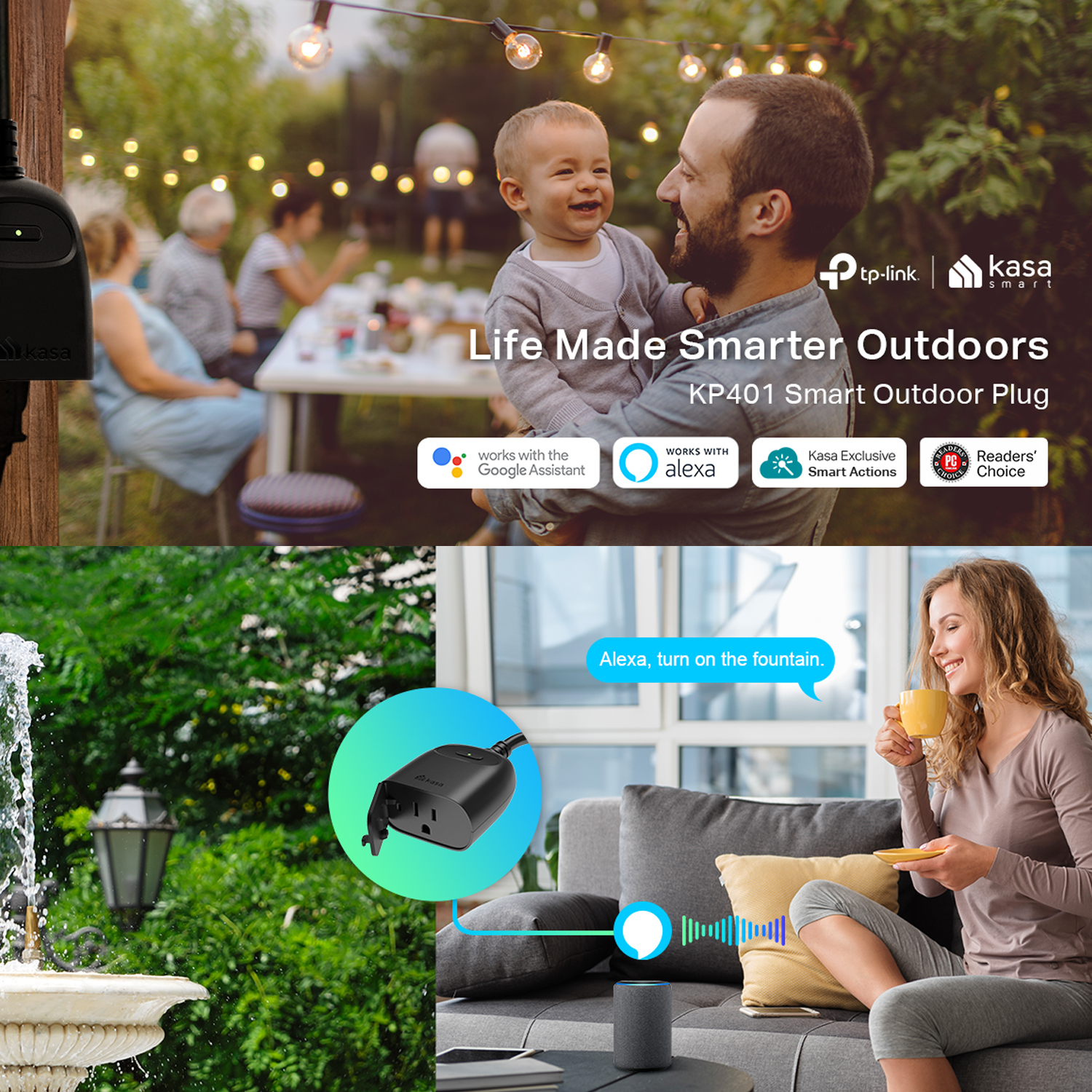 Smart Single Outside Socket Outdoor Smart Plug Single Socket, Smart Home Wi-Fi Outlet Timer