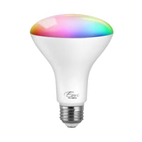 Smart LED 120V 10W BR30 RGB WiFi Color Changing Dimmable Light Bulb.