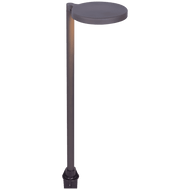 LLP001 12V 4W 3000K Warm White Integrated LED Shallow Shade Mid Century Circle Top Bollard Path Light