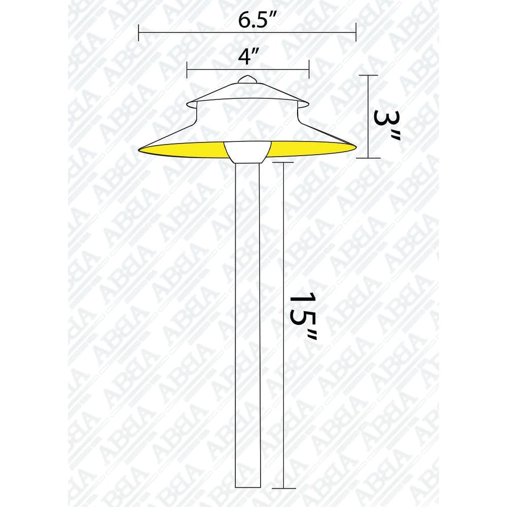 PLB13 Two Tier Brass Path Low Voltage Pagoda Light Led Landscape Lighting Fixture.