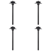 PLB13 4x/8x/12x Package Two Tier Brass Pathway Low Voltage Pagoda Light Led Landscape Lighting Fixture 2W 3000K