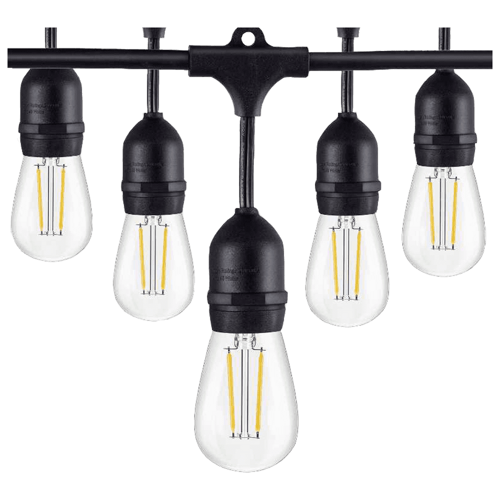 SL101 LED Low Voltage Bistro String Lights 48 FT Outdoor Weatherproof 12V  Edison Bulbs
