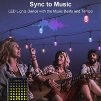 SLR100 LED RGBW Smart Bistro String Lights Color Changing Outdoor Weatherproof 12V Edison Bulbs