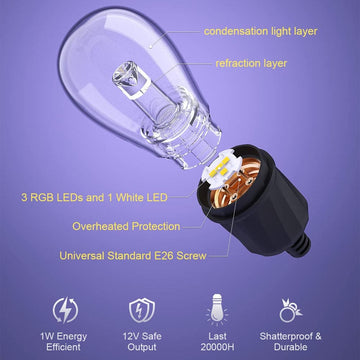 Vivid RGB 7 watt Wifi LED Bulb Smart Light