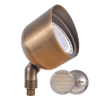 SPB07 Brass PAR36 12V Outdoor Flood Light Low Voltage LED Landscape Lighting 10W 3000K Bulb