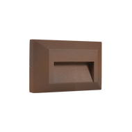 STA03 4W Luz de plataforma o peldaño de escalera LED de montaje en superficie rectangular de aluminio fundido de bajo voltaje - Marrón