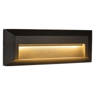 STA04 8W Luz de plataforma o paso rectangular de aluminio fundido de bajo voltaje para montaje en superficie LED - Black