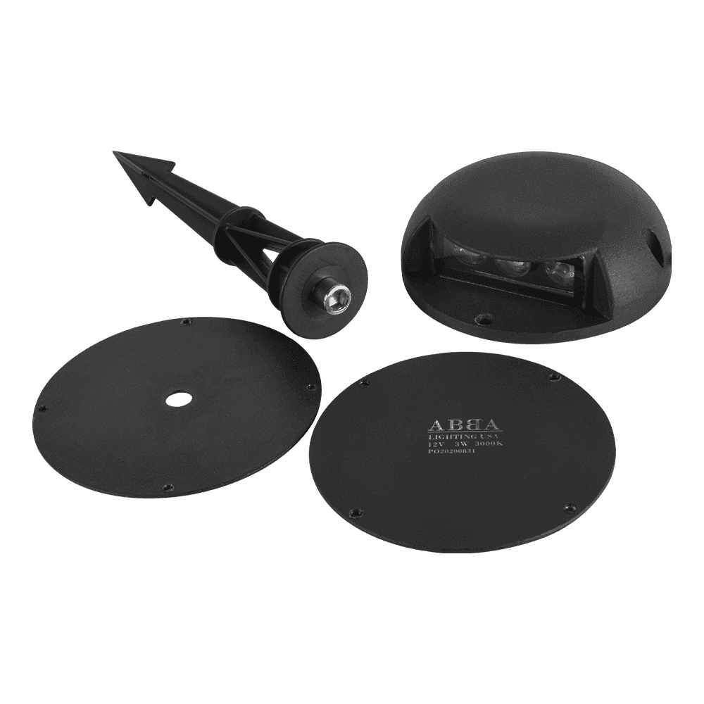 STA05 3W Low Voltage Cast Aluminum Round Surface Mount LED Step or Deck Light - Kings Outdoor Lighting