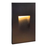 STA06 3.5W 12V Low Voltage Rectangular Waterproof Vertical 3000K Warm White Integrated LED Aluminum Stair Step Light Wall Lighting Fixture - Black