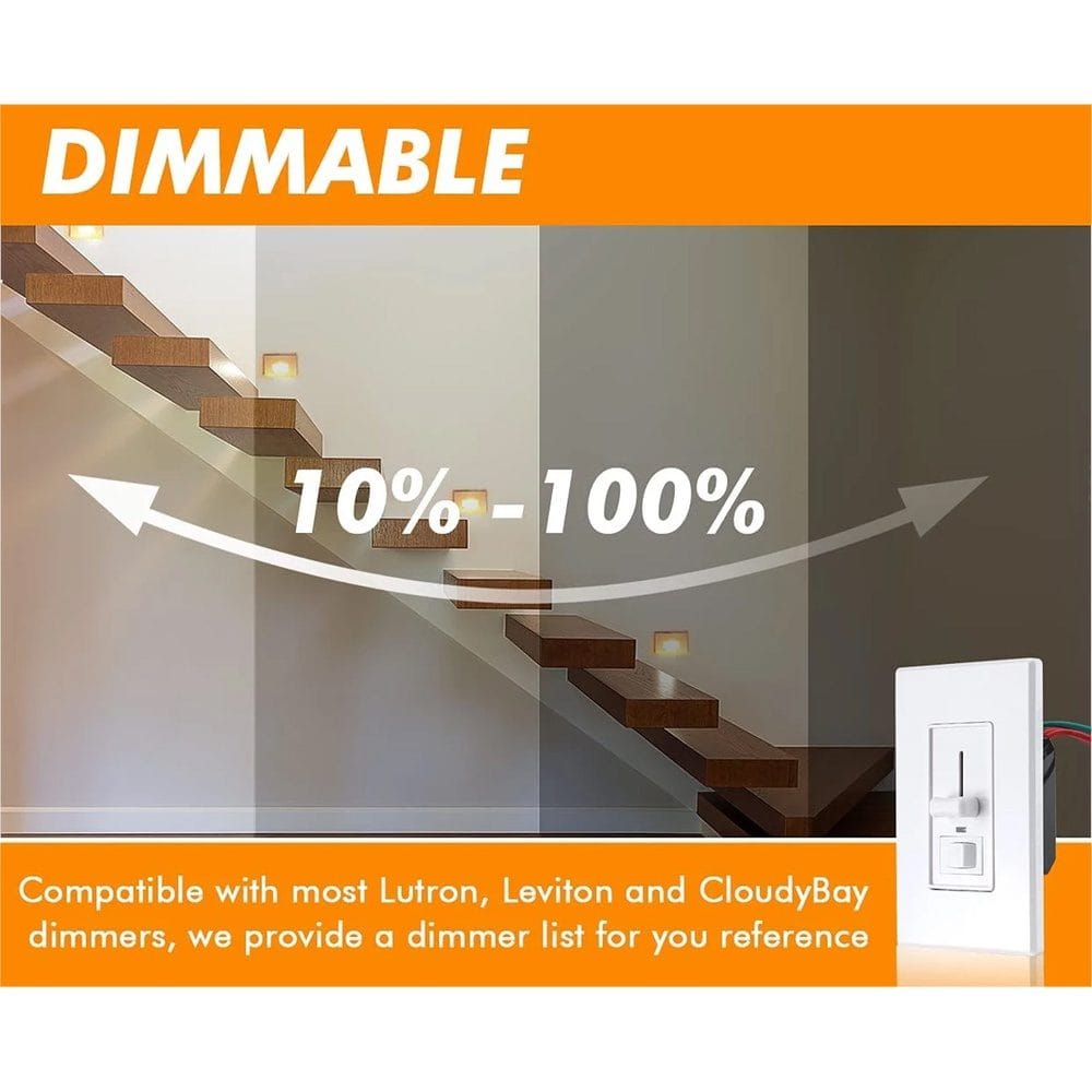 STA07 3W 3CCT Rectangular Waterproof Horizontal LED Stairs Step Light Fixture