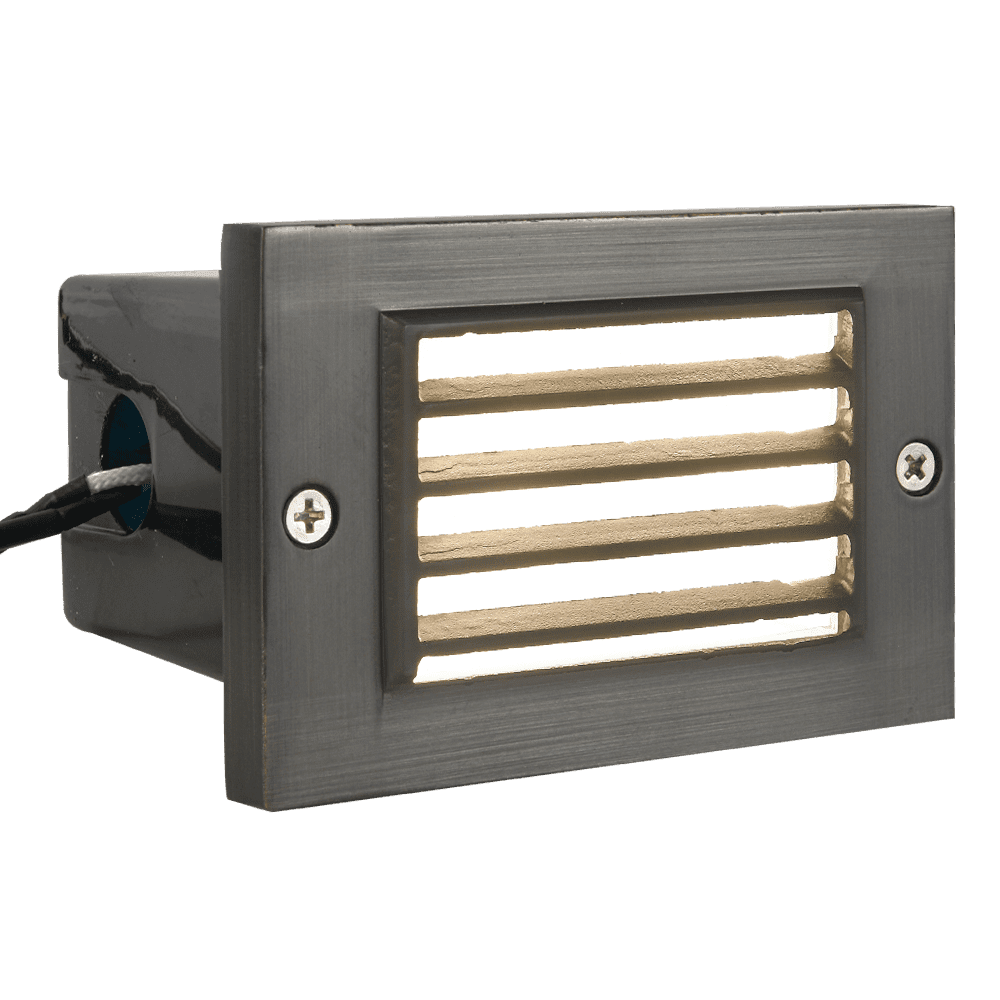 STB02 Louver Horizontal Waterproof LED Brick Lights Edge Step Lighting - Kings Outdoor Lighting