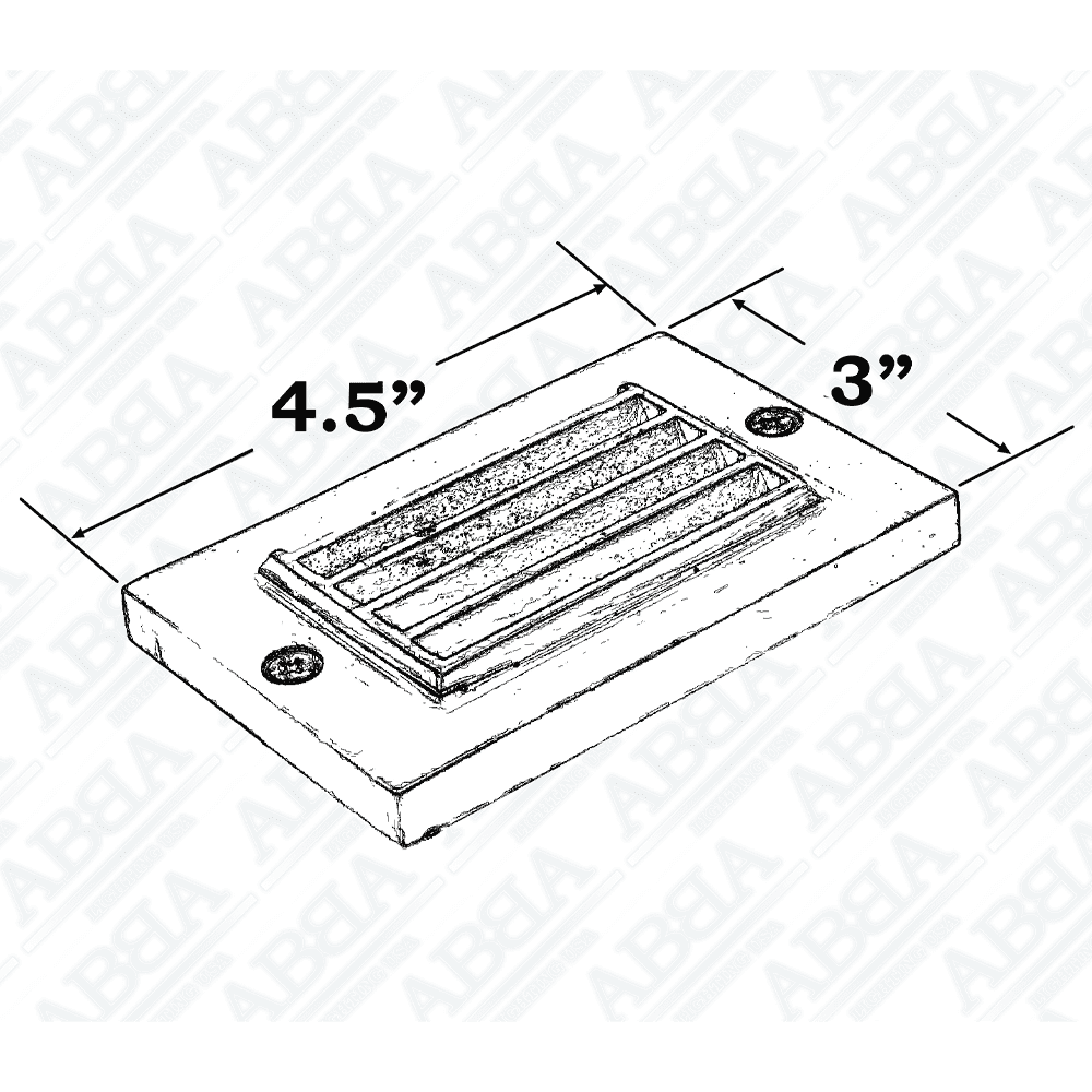 STB07 2W LED Surface Mounted Horizontal Step Light Indoor-Outdoor Lighting.