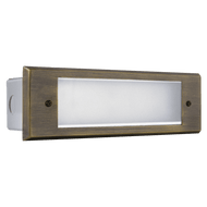 STB10 4W 3000K Warm White Integrated LED 9.5" Indoor Outdoor Horizontal Brass Step Light 12V Low Voltage Lighting