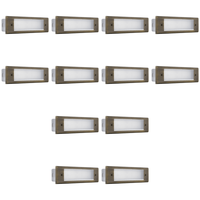 STB10 4x/8x/12x Package 3W LED Indoor Outdoor Horizontal Step Light Low Voltage Lighting