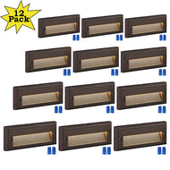 STLA09 12-Pack 3.5W Bajo voltaje 9" LED Luces de paso al aire libre, 12V LED Luces de cubierta Luces de paisaje