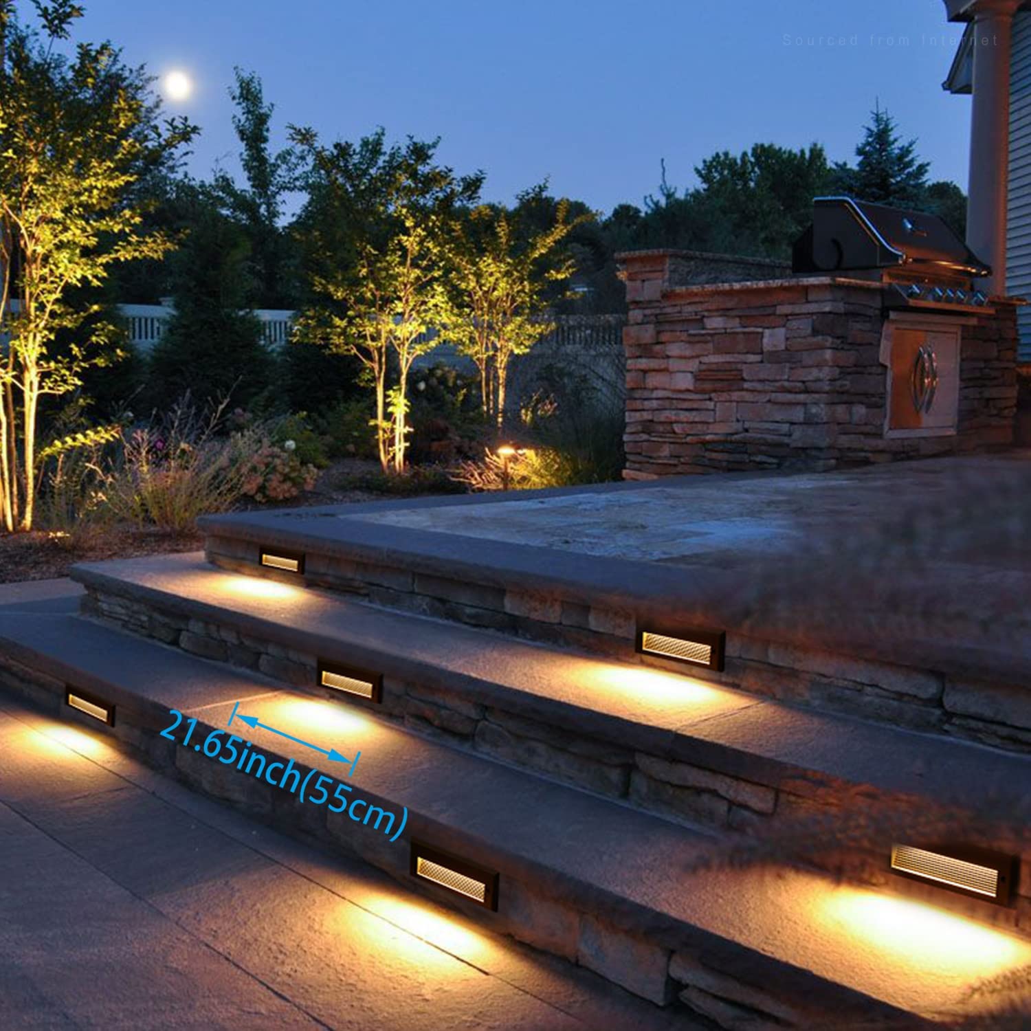 6-Pack of STLA09 Low Voltage Step Lights | Outdoor Deck Lights