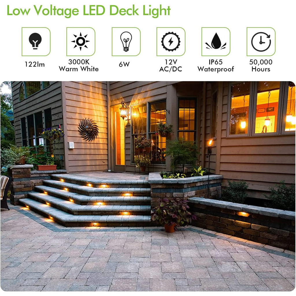 お買い求めしやすい価格 Low Voltage Deck Lights 10-Pack， Watt Outdoor Landscape LED  Step f DIY、工具