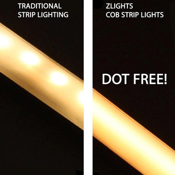 Luces de tira LED lineales sin puntos Luz de cinta FCOB DC12V de bajo –  Kings Outdoor Lighting