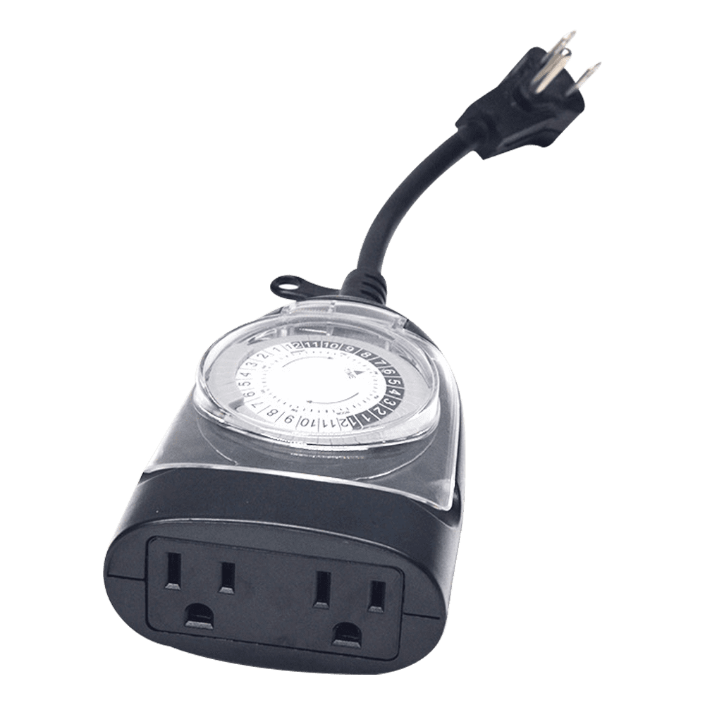 TM01 Plug In Timer Outdoor IP65 Waterproof Mechanical Clock for Garden Lights 24 Hour