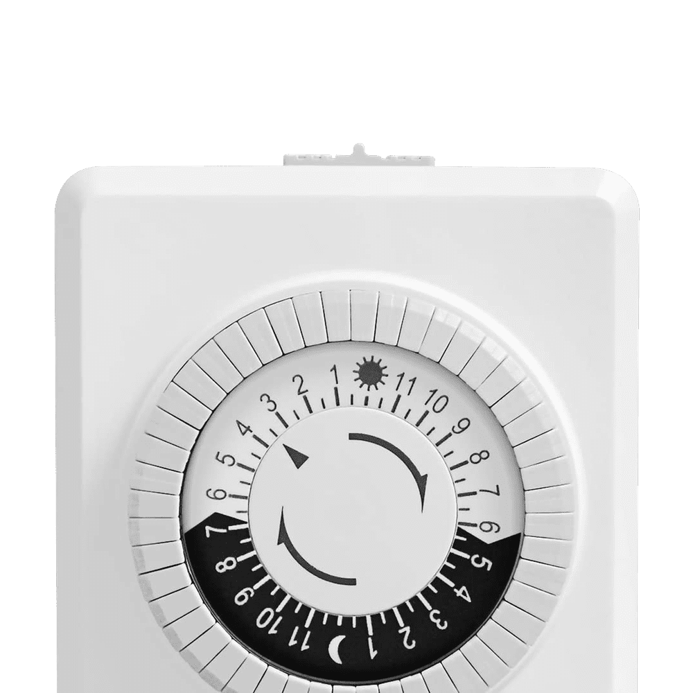 TM02 Plug In Timer Indoor Mechanical Clock for Garden Lights Transformers 24 Hour