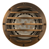 UNB01 Cast Brass Low Voltage Grille Commercial PAR36 LED In-ground Light IP65 Waterproof - Kings Outdoor Lighting