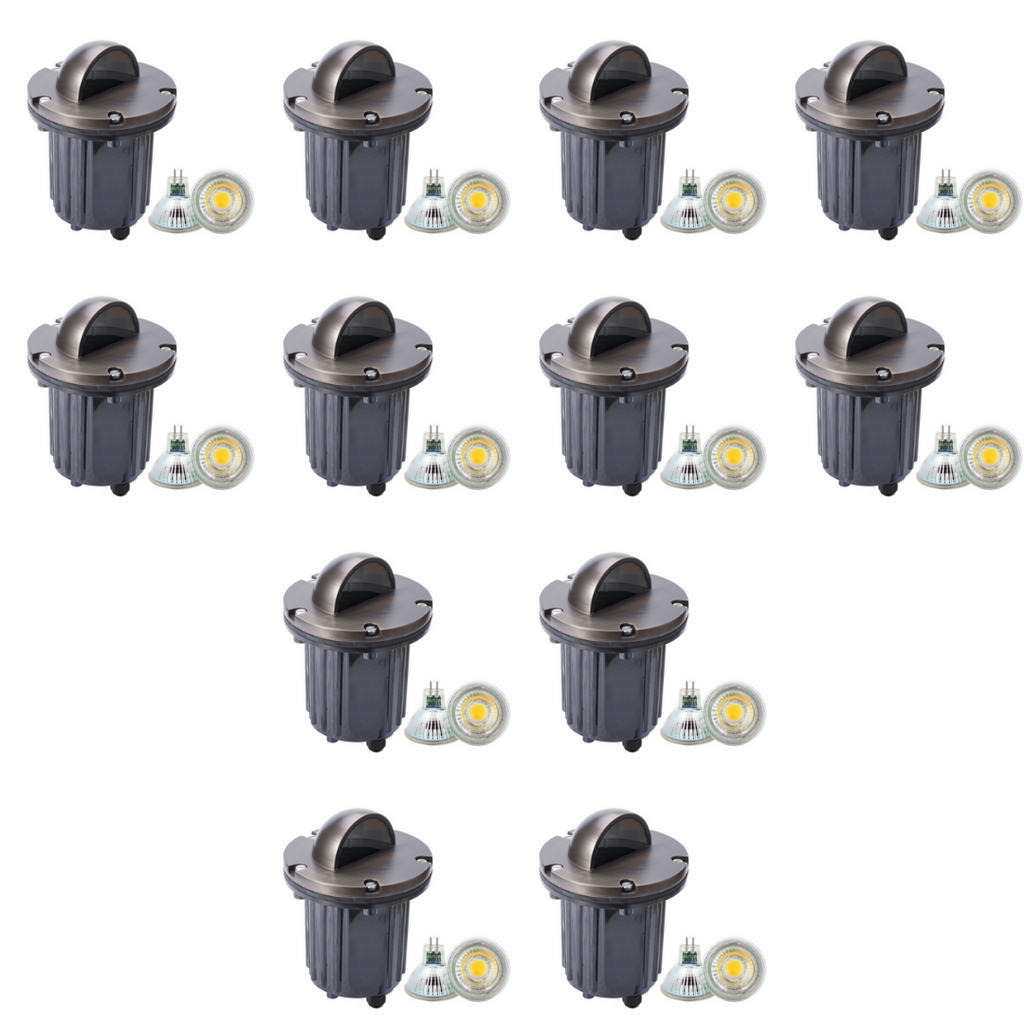 Ironsmith Lighting Hood Style Brass Cover Kit - For In-Ground Well Lights With Stainless Hardware & Gasket