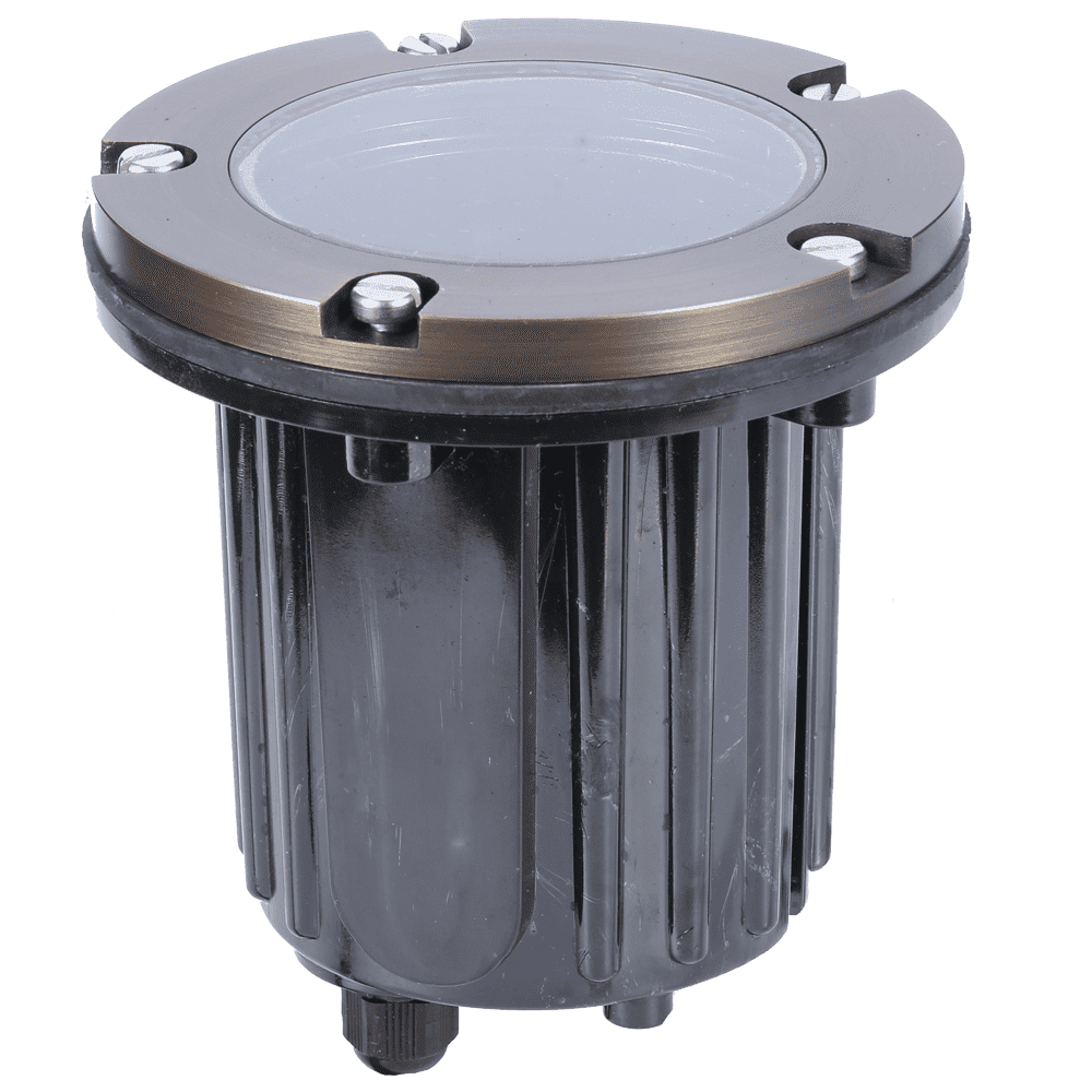 UNB04 Cast Brass Low Voltage Round LED In-ground Light IP65 Waterproof.