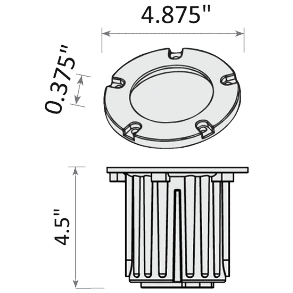 UNB04 Cast Brass Low Voltage Round LED In-ground Light IP65 Waterproof.